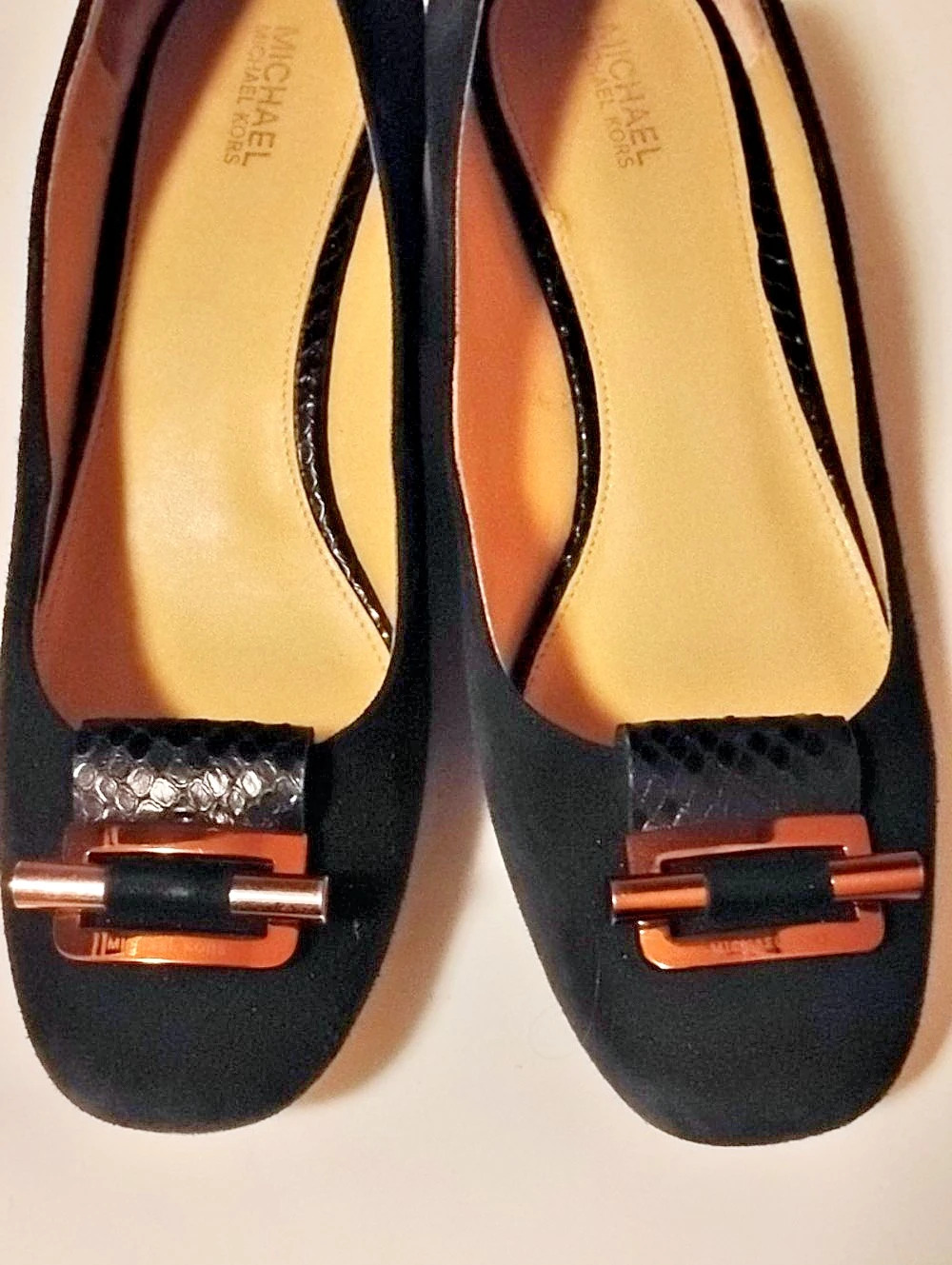 Michael Kors Black Buckle Heels